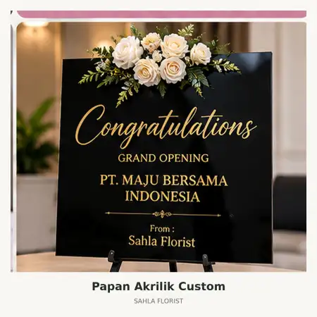 Papan Bunga Akrilik Alam Sutera